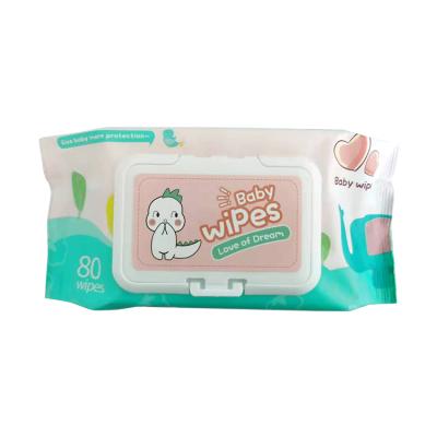 China Manufacturer Wholesale Natural Nonwoven Organic Soft Flushable Cleaning Wipes Wet Baby Cloths for sale