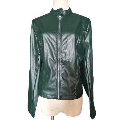 China Anti-wrinkle 2022 New Arrive Casual Jacket Autumn Winter Fashion Vintage Coats Solid Color PU Leather Suit Wholesale Ladies Jacket for sale