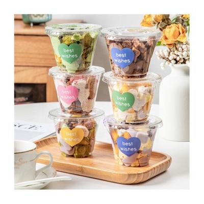 China Biodegradable Sim-party Slice Picnic Packing Plastic Cake Pop Box Cupcake Basket Transparent Handle Basque for sale