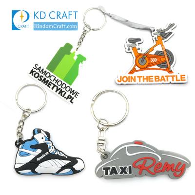 China For brand cheap custom wholesale 2D soft shoe anime cartoon silicone rubber PVC logo bulk sale 3D sneaker key chain for promotion for sale