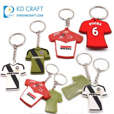 China For Sale Wholesale Make Your Own Silicone Rubber Basketball Soccer Sport Team Club Key Chain 3d Custom Tank Top Soft PVC Keychain for sale