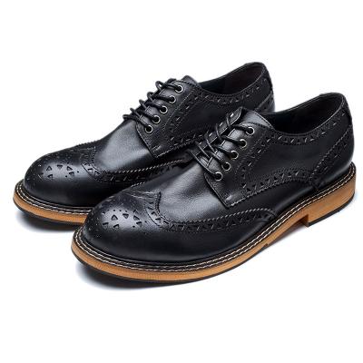 China Fashion Lightweight Lightweight Men's Elastic Lace Up Casual Leather Lace Up Men's Shoes for sale