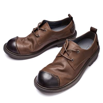 China Wholesale Fashion Handmade Genuine Cow Leather Breathable British Style Men's Stylish Shoes for sale