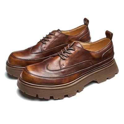 China Breathable Wholesale Branded Factory Cooperated Men Genuine Leather Oxford Shoes for sale