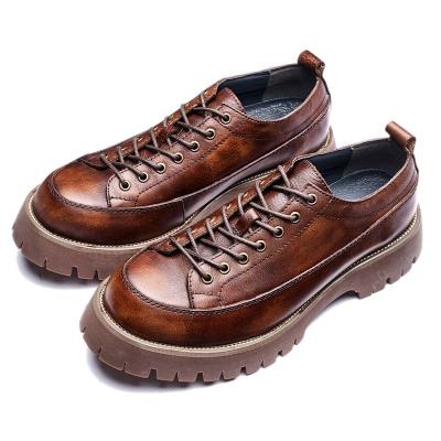 China Fashion Trend OEM Factory Men's Stylish Shoes Comfortable Soft Shoes Made Of Genuine Leather for sale