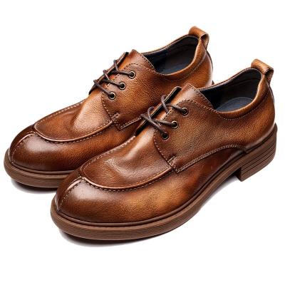 China Professional Custom Men's Lightweight Roman Boots Rubber Casual Leather Shoes Breathable Lace Up for sale