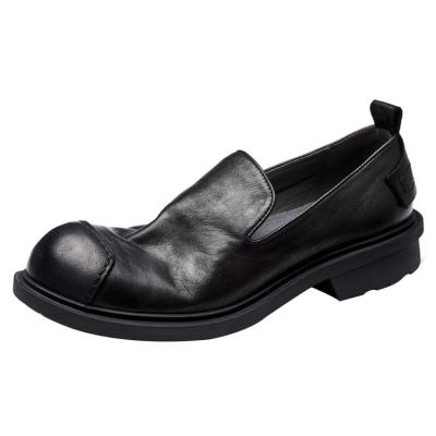 China Latest Round Slip On Shoe High Quality Unique Rubber Mens Breathable Leather Shoes for sale