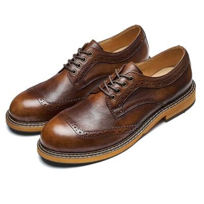 China Wholesale Fashion Trend Men Leather Stylish Shoes Genuine Leather Business Casual Shoes Men's Stylish Shoes for sale