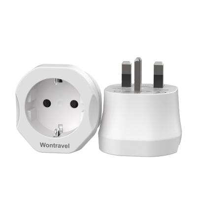 China Commercial Portable World Mini Conversion Plug Power Universal Socket Eu to Uk Plug Travel Adapter for sale