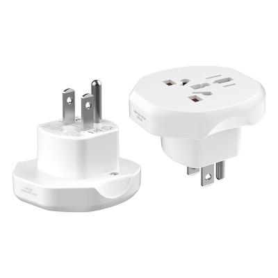 China Residential / General-Purpose Factory Portable Power Outlet Electrical Socket Adaptor Travel Eu Aus European to Us Plug for sale