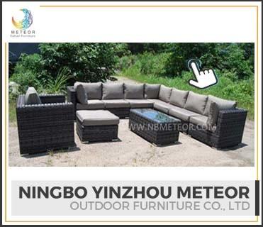 China 2023 hot sale hotel customized waterproof KD plastic outdoor synthetic rattan sofa set patio for sale