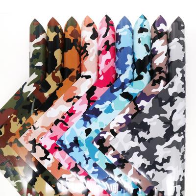 China Wholesale Printable Apparel Camouflage Pattern PU Easy Tear Heat Transfer Vinyl Heat Transfer Vinyl Sheets For Apparel T for sale