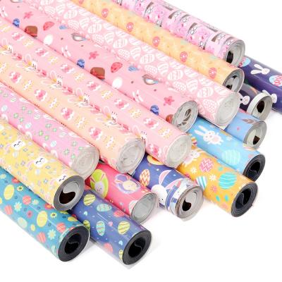 China 10inx5Feet Rolls Easter Color Egg Bunny Printing PU Heat Transfer Film HTV Vinyl For Apparel T-shirts for sale