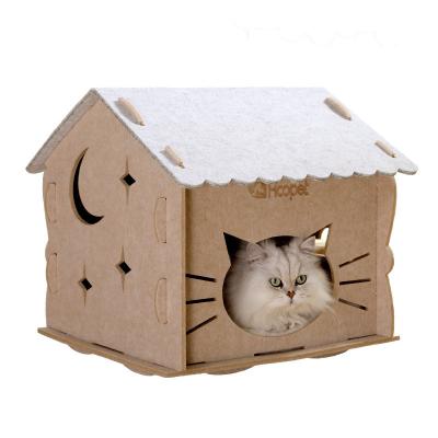 China Breathable Classic Simple Felt Sturdy And Durable Fabric Cat House Cat House for sale