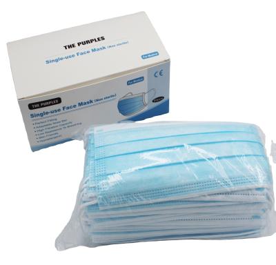 China Wholesale stock comfortable ready to ship one type 3ply EN14683 iir II medical time disposable surgical face mask for sale