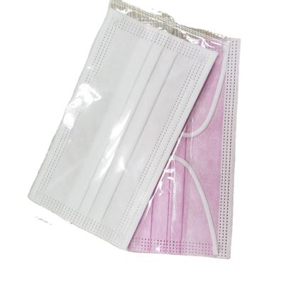 China Disposable Medical Surgical Mask Adult Pink TYPE IIR EN14683 3Ply Ready To Ship for sale