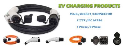 China Industrial for ev charger mode 2 j1772 to plug connectors 62196-2 Fisker Karma Charging cable mode 2 j1772 / ev charger to plug 62196-2 connectors for sale