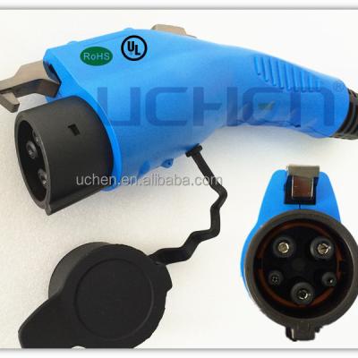 China Automotive for car UCHEN factory j1772 EV connector hybrid vehicle charger plug CUL certification EV charging station for sale