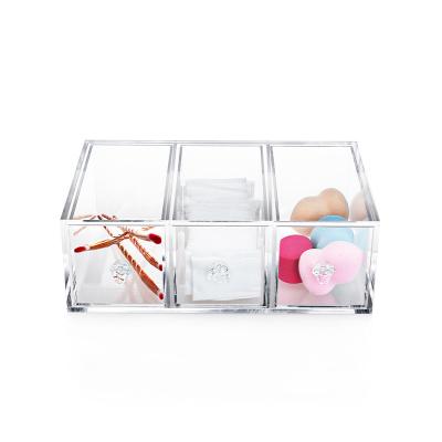 China Sustainable Manufacturer custom acrylic cosmetic display box desktop lipstick eyebrow pencil paint dustproof storage box with drawer for sale