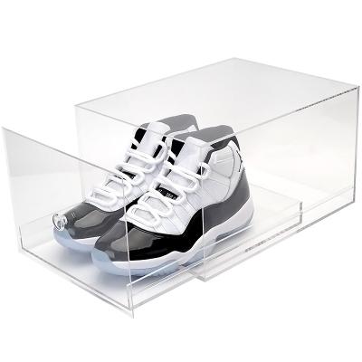 China (Size)Adjustable Wholesale Factory Provided Shoe Display Box Large Acrylic Shoe Storage Box/Acrylic Cases for sale