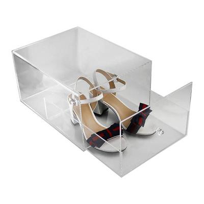 China Wholesale (Size)Adjustable Drop Front Shoe Storage Box Shoe Display Box/High Quality Acrylic Acrylic Cases for sale