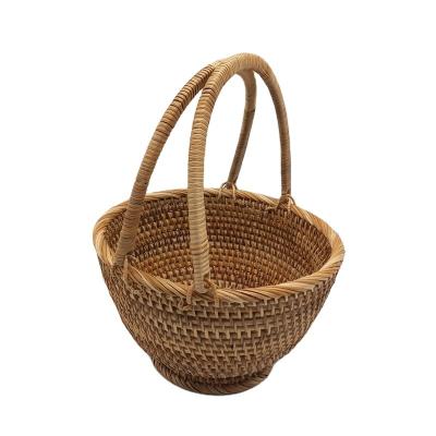 China Best-selling Fruit Baskets Valentine's Day Gift Table Decoration Bohemian Creative Home Rattan Baskets Fruit Baskets in Southeast for sale