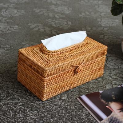 China Contemporary Eco Friendly Rattan Paper Making Machine House Cloth Handwoven Handmade Box Cover for sale