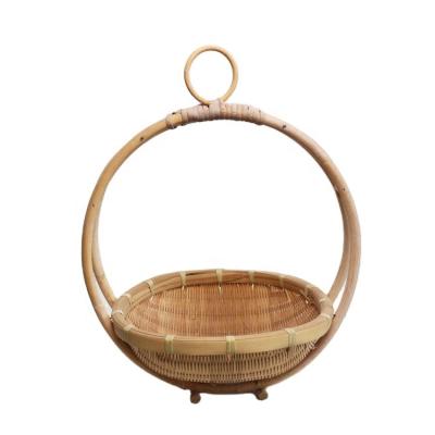 China 100% Handmade Hot Selling Plastic Apple Shaped Rattan Rattan Baskets From China for sale