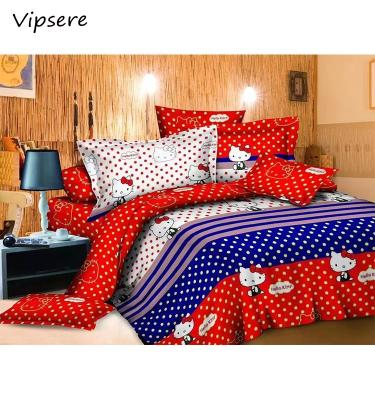 China Stock Breathable Textiles Polyester Cheap Bedding Fabrics Printed Bed Sheets for sale