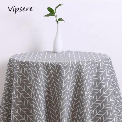 China Waterproof Factory Price Wedding Decorative Round Linen Cotton Printing Table Cloth for Home Party Decoration for sale