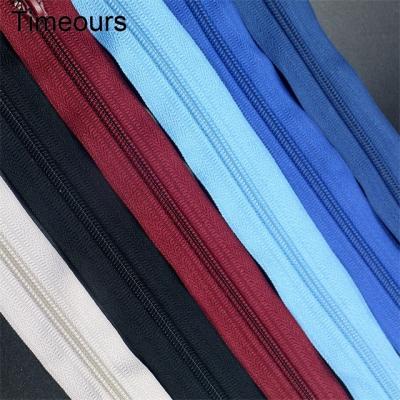 China Sustainable Eco-Friendly Nylon Zipper Manufacture Fancy 4# Close End Colorful Zipper For Clothes for sale