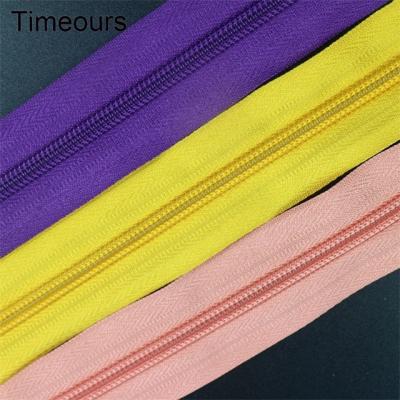 China Sustainable Wholesale Custom 5# Nylon Zipper Long Chain Roll for Garment/Textile/Bags/Tent for sale