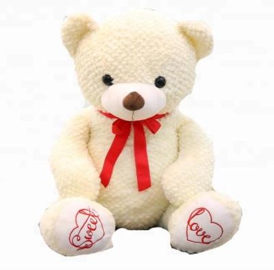 China Teddy Bear gift with large footprints plush stuffed animals light up beige for sale