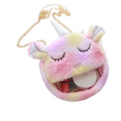 China 2022 New Outdoor Activity Plush Unicorn Cross - Body Bag Chain Women Handbag Shoulder Cosmetic for sale