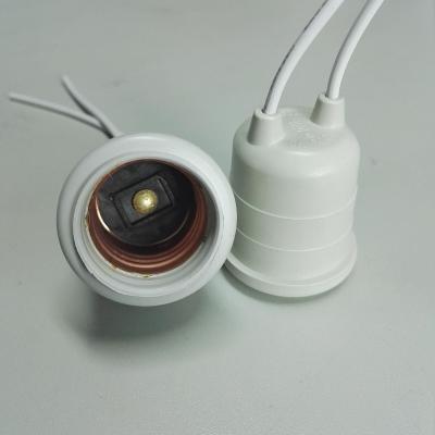 China Waterproof E27 B22 Screw Lamp Holder PVC Material Plastic Suspension Lamp Holder for sale