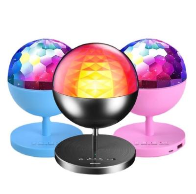 China 2021 Modern New Design LED Crystal Ball Party Bulb Disco Music Light Stage Light Laser RGB LED DJ Lamp Wireless Light for sale