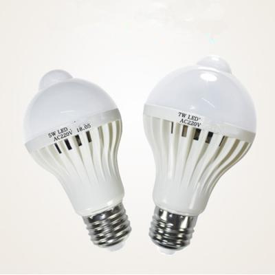 China ROAD 2021 Best Selling E27 B22 5W 7W 9W 12W Smart Infrared Sensor Led Bulb PIR Human Body Motion Sensor Led Light for sale