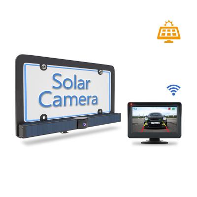 China Solar Power Radio Reversing / Parking Rear View Camera With 4.3inch Car Monitor And Battery For Car for sale