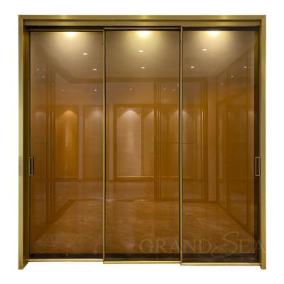 China Sliding Upvc Sliding Doors Price 3 Track Balcony Sliding Doors Conservatory With Exterior for sale