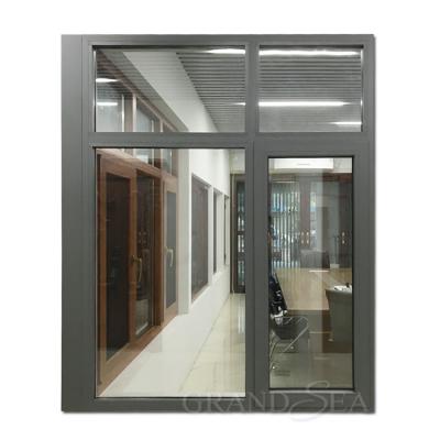 China Foshan Double Screen High Quality Thermal Break Color Aluminum Casement Folding Window for sale