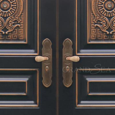 China Exterior Anti-theft Security Factory Double-leaf Steel Door With Security Steel Doors for sale