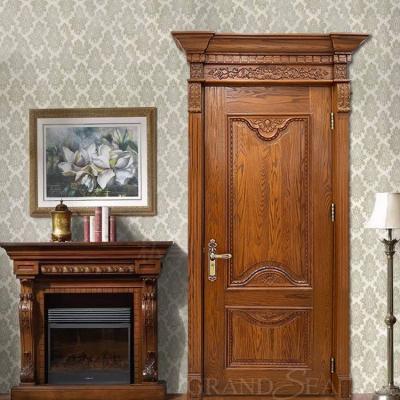 China Sound Insulation China Customized Sound Proof Teak Wood Door Carving Oak Solid Wood Doors For Home for sale