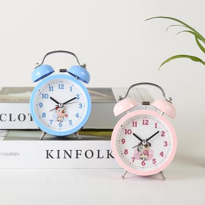 China Traditional Color Gift Metal Bell Alarm Clock Student Desk Clock for sale