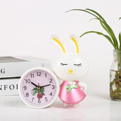 China Antique Style Children Gift Rabbit Cartoon Alarm Clock Desk Clock Student Alarm Clock for sale