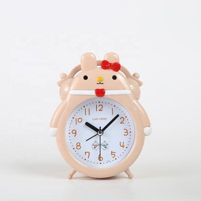 China Double Antique Style Cartoon Bell Alarm Clock Student Plastic Animal Animal Gift for sale