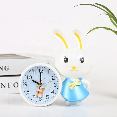 China Antique Style Children Gift Rabbit Cartoon Alarm Clock Desk Clock Student Alarm Clock for sale