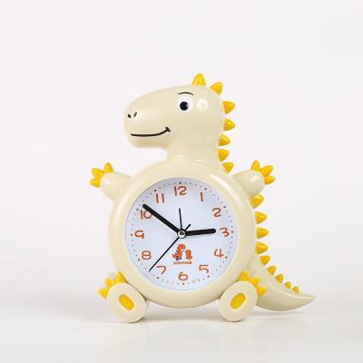 China Dinosaur Antique Cartoon Style Kids Style Alarm Clock Student Gift Desk Animal Clock for sale