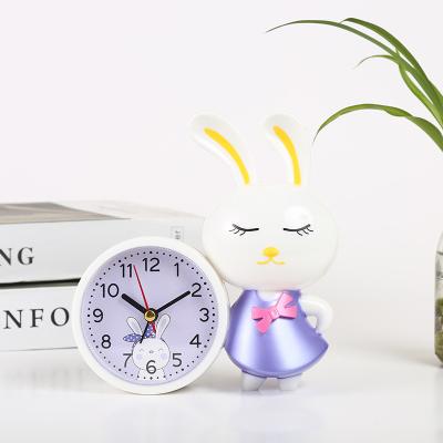 China Cute Children's Desk Alarm Clock Cartoon Style Antique Children's Gift Rabbit Alarm Clock for sale