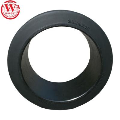 China WonRay 10x4x6 1/2 Forklift Trucks Elastic Solid Adhesive Tires With Steel Base Ring for sale