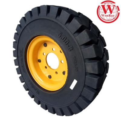 China Standard forklift truck parts wheel forklift tire 500*8 with 3.00-8 rim for truck for sale